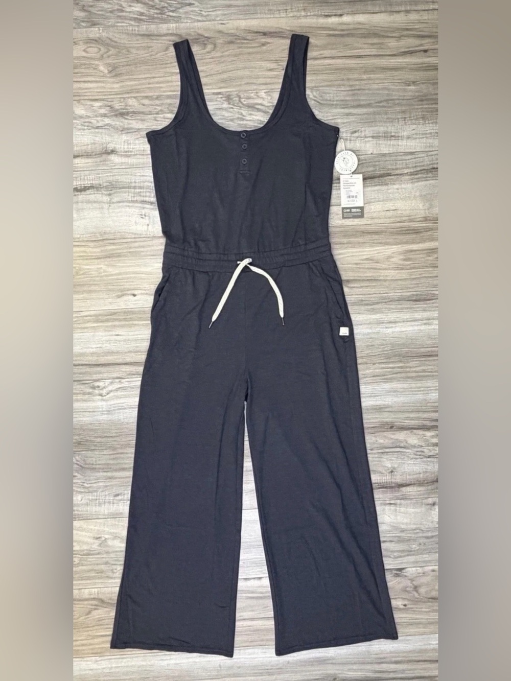 Vuori Falls Jumpsuit Midnight Heather Henley Tank Small VW4004 NEW